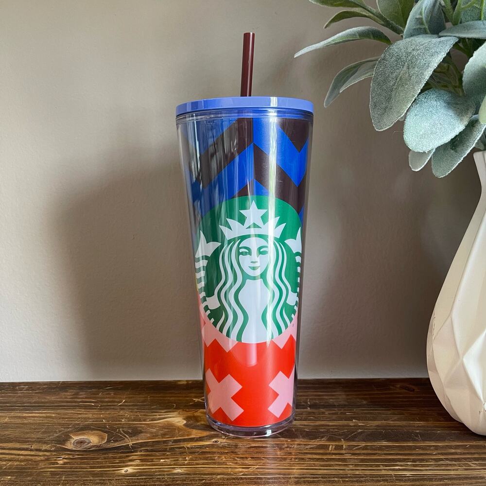 NWT Starbucks 24oz Multicolor Tumbler Target Exclusive Cold Cup